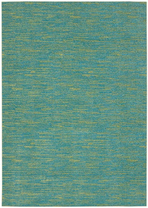 5' X 7' Blue And Green Indoor Outdoor Area Rug