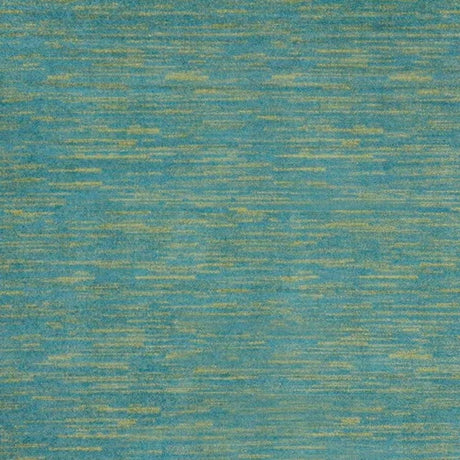 7' Blue And Green Square Indoor Outdoor Area Rug