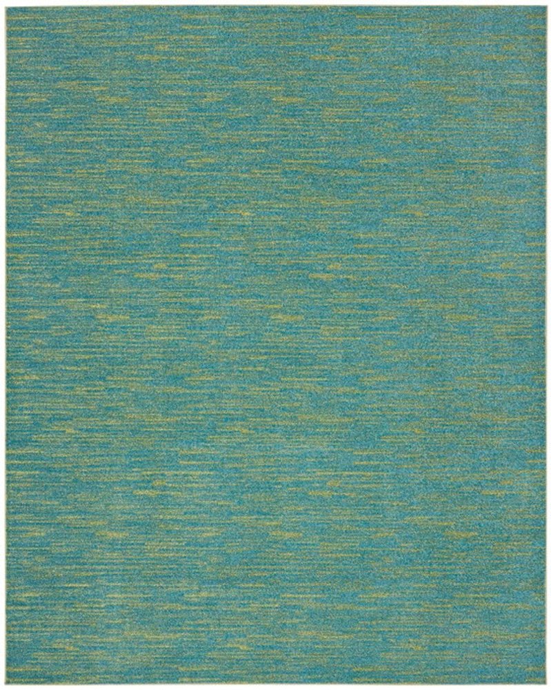 7' X 10' Blue And Green Indoor Outdoor Area Rug