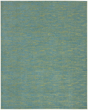 7' X 10' Blue And Green Indoor Outdoor Area Rug