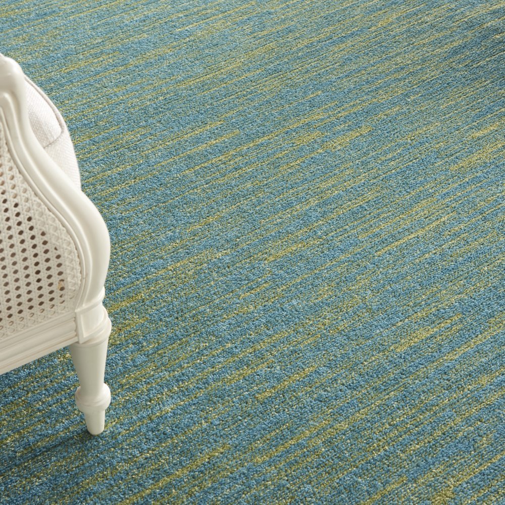 8' X 10' Blue And Green Indoor Outdoor Area Rug