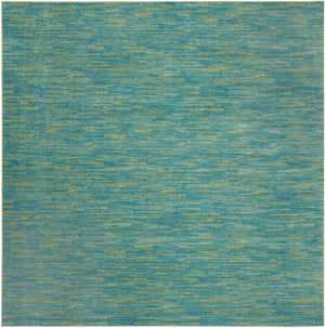 9' Blue And Green Indoor Outdoor Area Rug