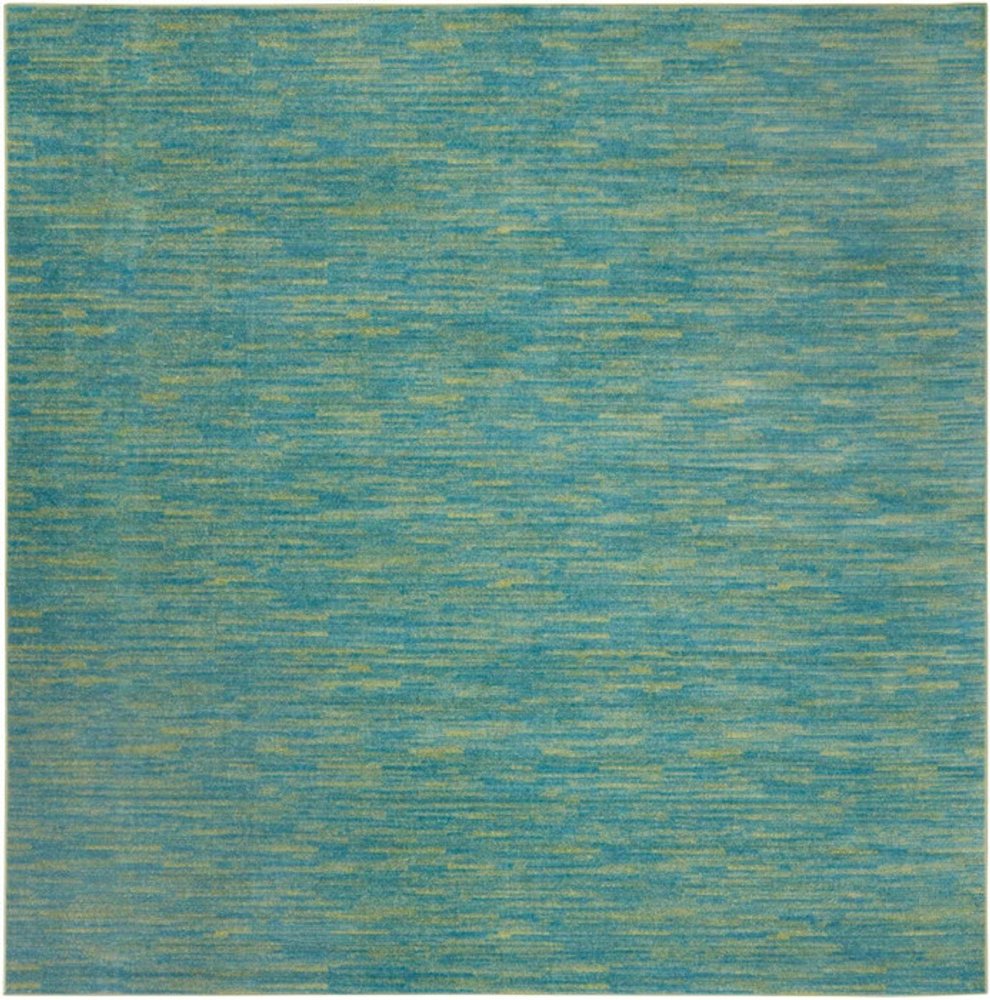 9' Blue And Green Indoor Outdoor Area Rug