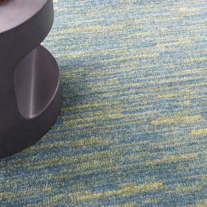 9' Blue And Green Indoor Outdoor Area Rug