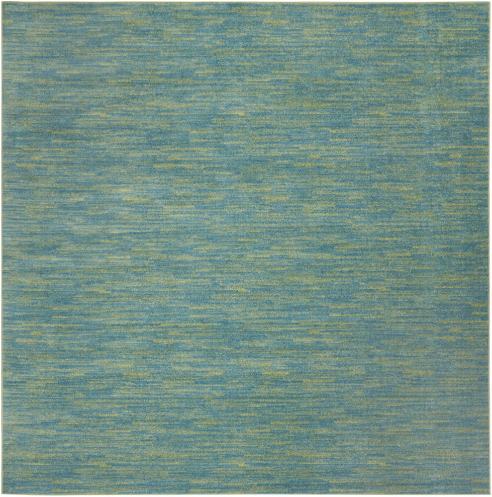 9' Blue And Green Indoor Outdoor Area Rug