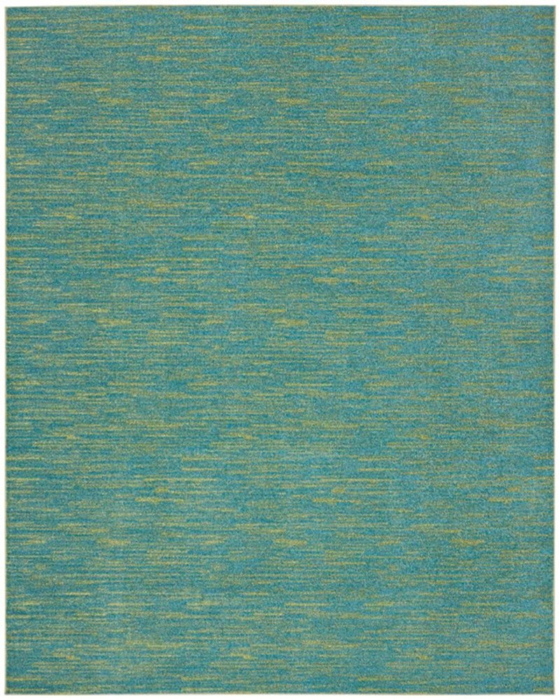 9' X 12' Blue And Green Indoor Outdoor Area Rug