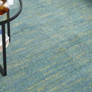 9' X 12' Blue And Green Indoor Outdoor Area Rug