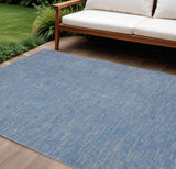 10' X 14' Blue And Gray Indoor Outdoor Area Rug