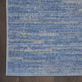 6' Blue And Gray Indoor Outdoor Runner Rug