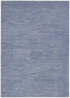 4' X 6' Blue And Gray Indoor Outdoor Area Rug