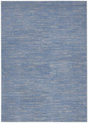 5' X 7' Blue And Gray Indoor Outdoor Area Rug