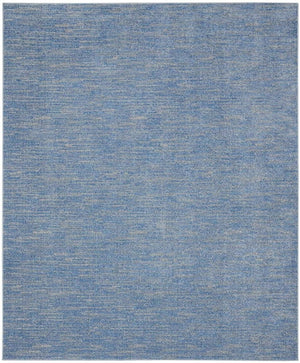 8' X 10' Blue And Gray Indoor Outdoor Area Rug