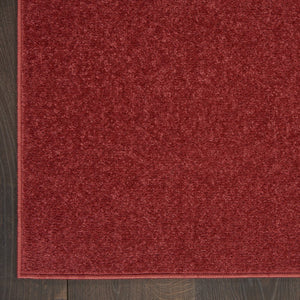 5' X 7' Brick Red Stain Resistant Indoor Outdoor Area Rug