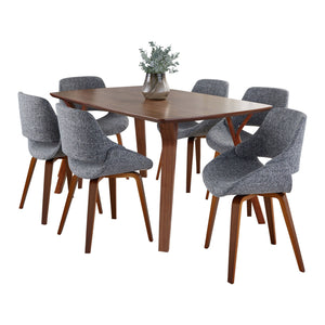 Folia Fabrico - 7 Piece Mid Century Modern Dining Set by Couch.com