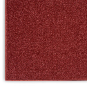 8' X 10' Brick Red Stain Resistant Indoor Outdoor Area Rug