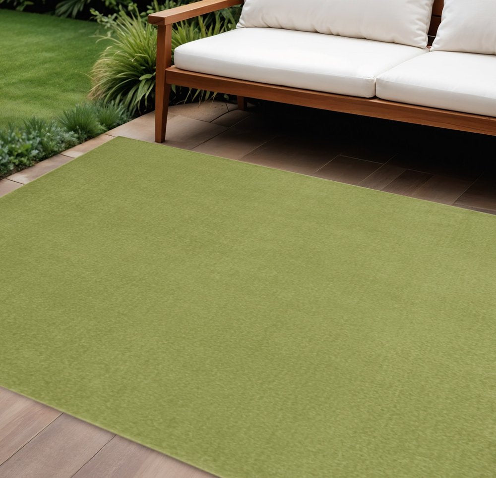 10' X 14' Green Indoor Outdoor Area Rug
