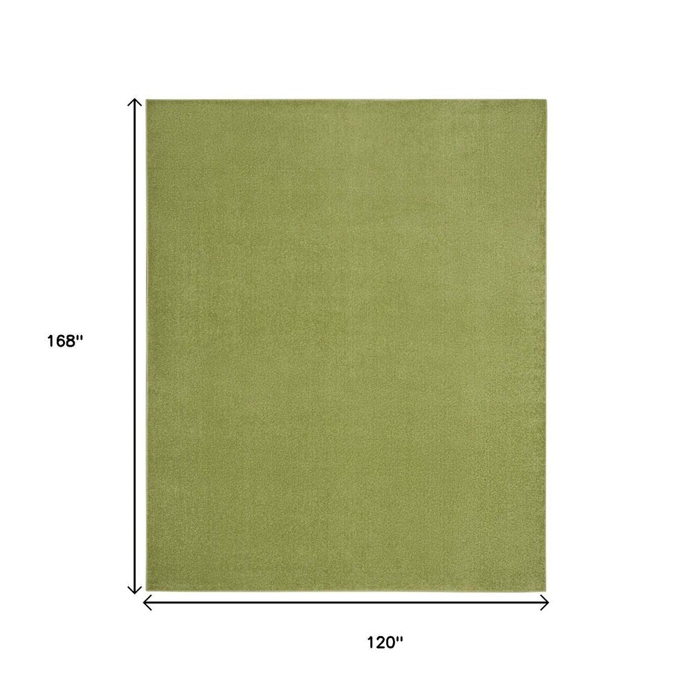 10' X 14' Green Indoor Outdoor Area Rug