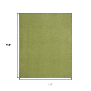 10' X 14' Green Indoor Outdoor Area Rug