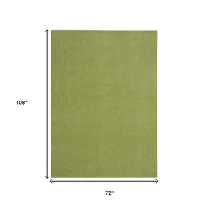 6' X 9' Green Indoor Outdoor Area Rug