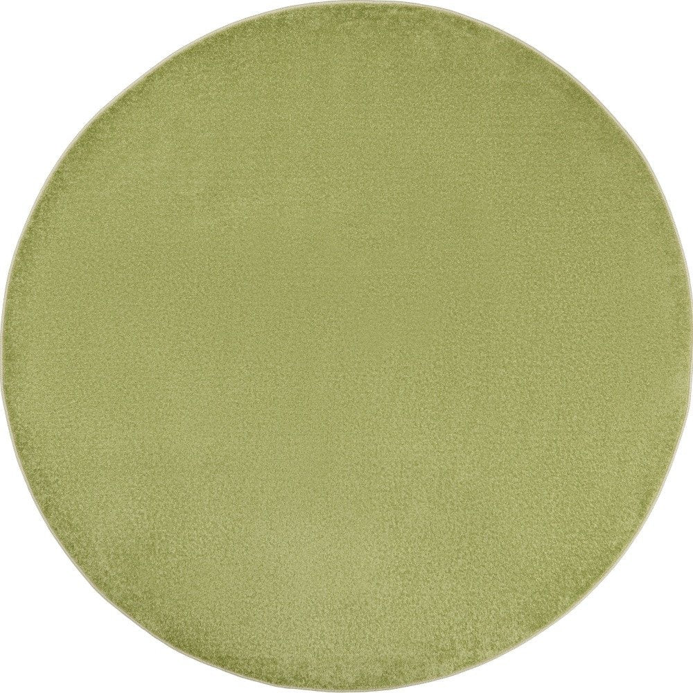 8' X 8' Green Round Indoor Outdoor Area Rug
