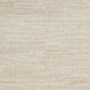 8' Beige And Ivory Indoor Outdoor Runner Rug