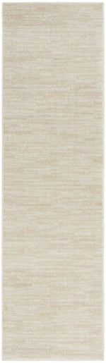 8' Beige And Ivory Indoor Outdoor Runner Rug