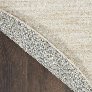 8' X 8' Beige And Ivory Round Indoor Outdoor Area Rug