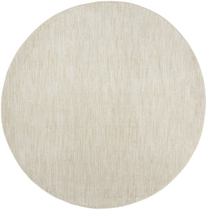 8' X 8' Beige And Ivory Round Indoor Outdoor Area Rug