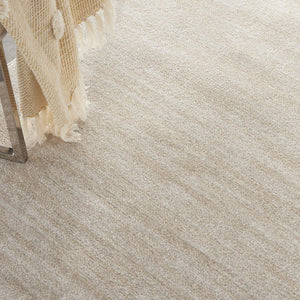 9' Beige And Ivory Square Indoor Outdoor Area Rug