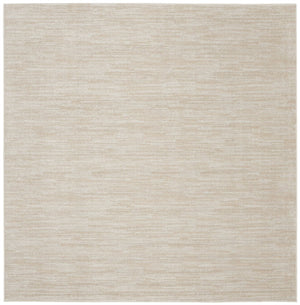 9' Beige And Ivory Square Indoor Outdoor Area Rug