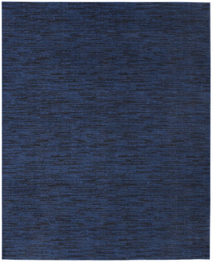 8' X 10' Midnight Blue Stain Resistant Indoor Outdoor Area Rug
