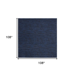 9' Blue Square Indoor Outdoor Area Rug