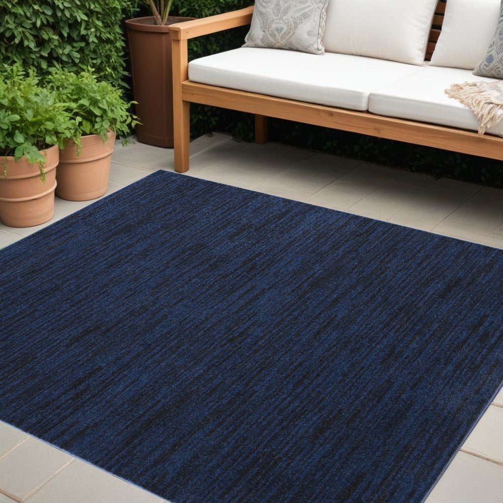 9' Blue Square Indoor Outdoor Area Rug