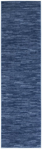 6' Navy Blue Indoor Outdoor Runner Rug