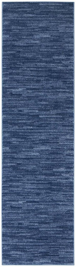 8' Blue Non Skid Indoor Outdoor Runner Rug