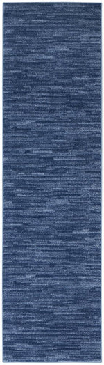 8' Blue Non Skid Indoor Outdoor Runner Rug