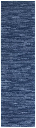 8' Blue Non Skid Indoor Outdoor Runner Rug