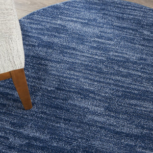 4' Blue Round Indoor Outdoor Area Rug