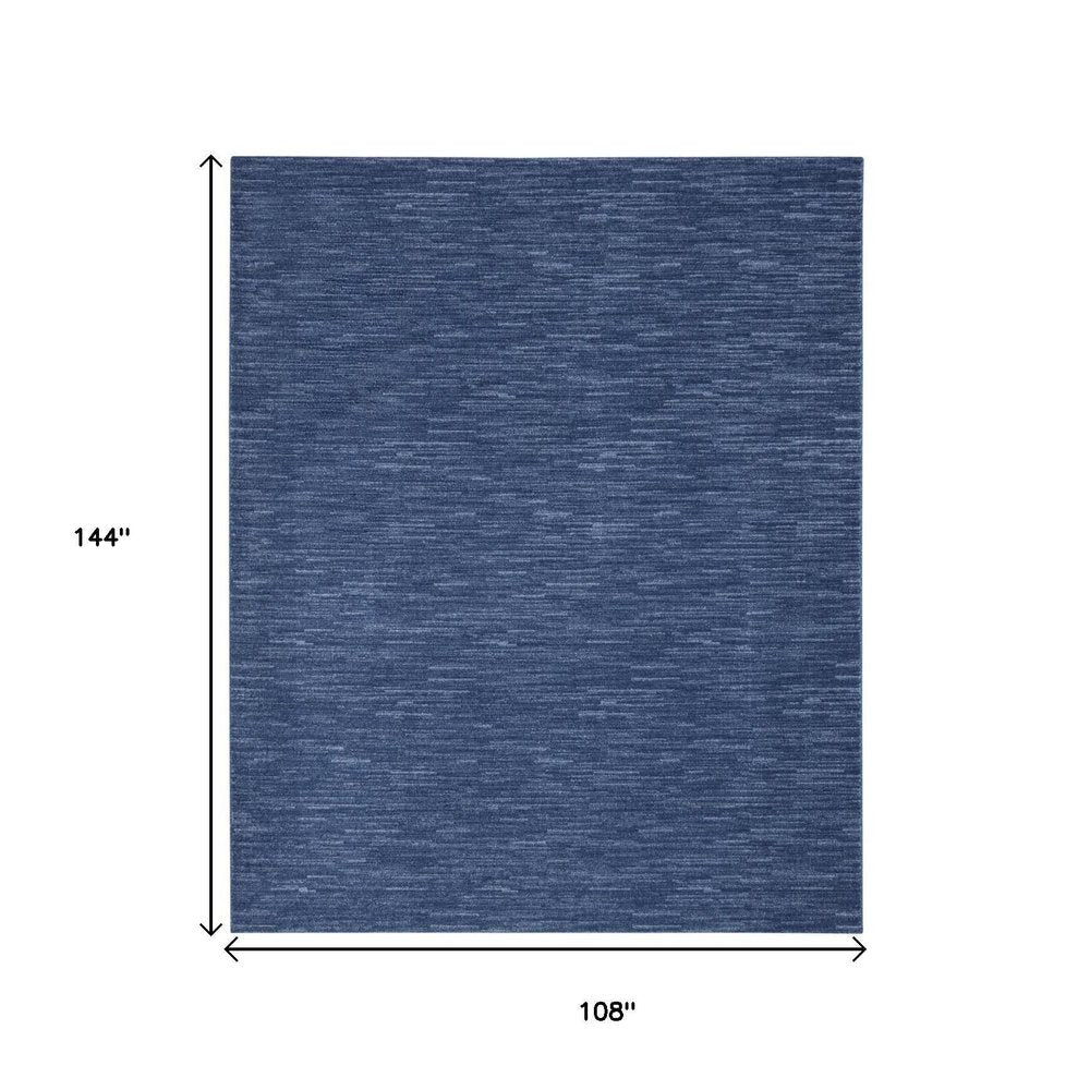 9' X 12' Blue Indoor Outdoor Area Rug