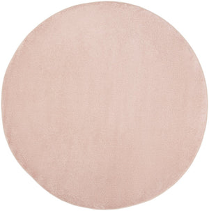 8' X 8' Pink Round Indoor Outdoor Area Rug