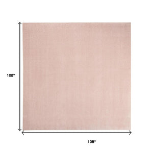 9' Pink Square Indoor Outdoor Area Rug