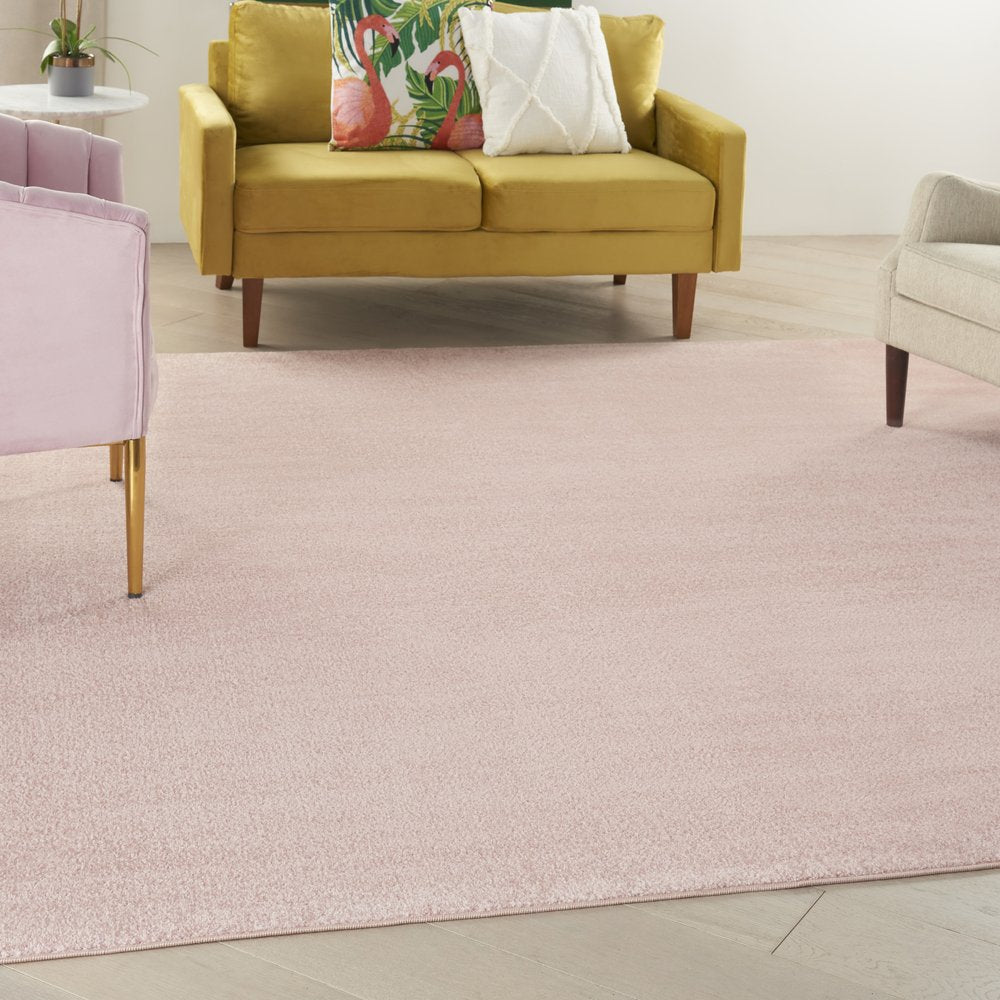 9' Pink Square Indoor Outdoor Area Rug