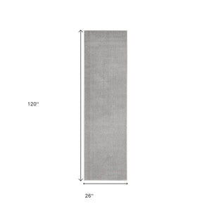 10' Gray Indoor Outdoor Runner Rug