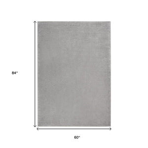 5' X 7' Gray Indoor Outdoor Area Rug