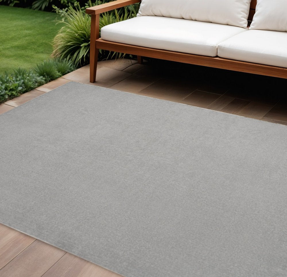 6' X 9' Gray Indoor Outdoor Area Rug