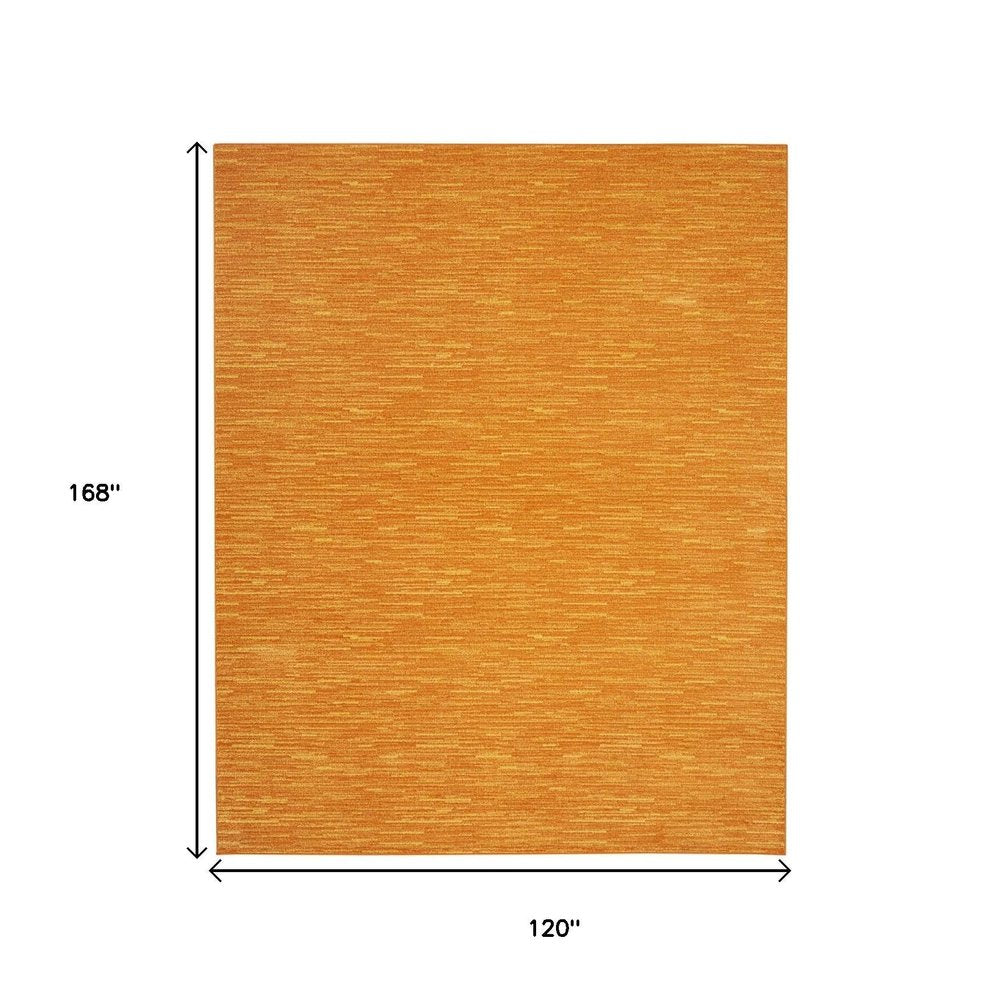 10' X 14' Orange Indoor Outdoor Area Rug