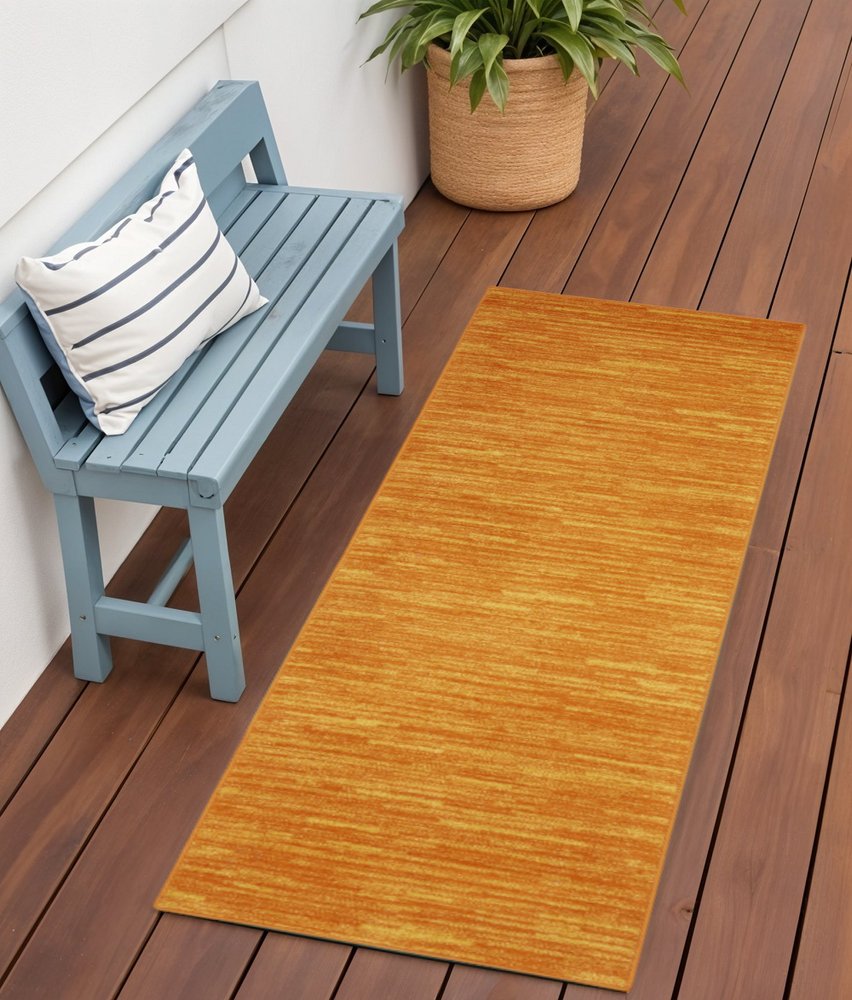 6' Orange Indoor Outdoor Runner Rug