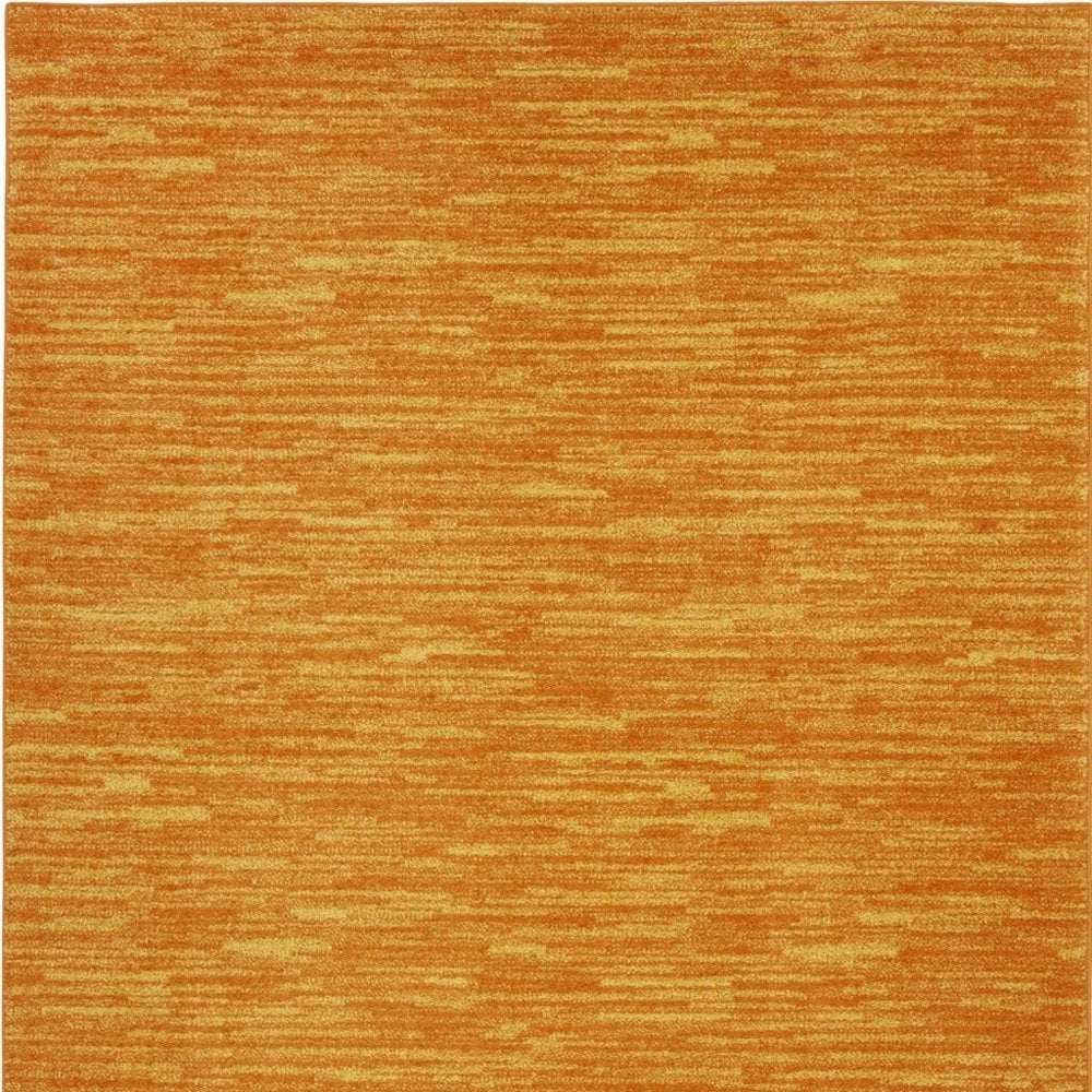5' X 7' Orange Indoor Outdoor Area Rug