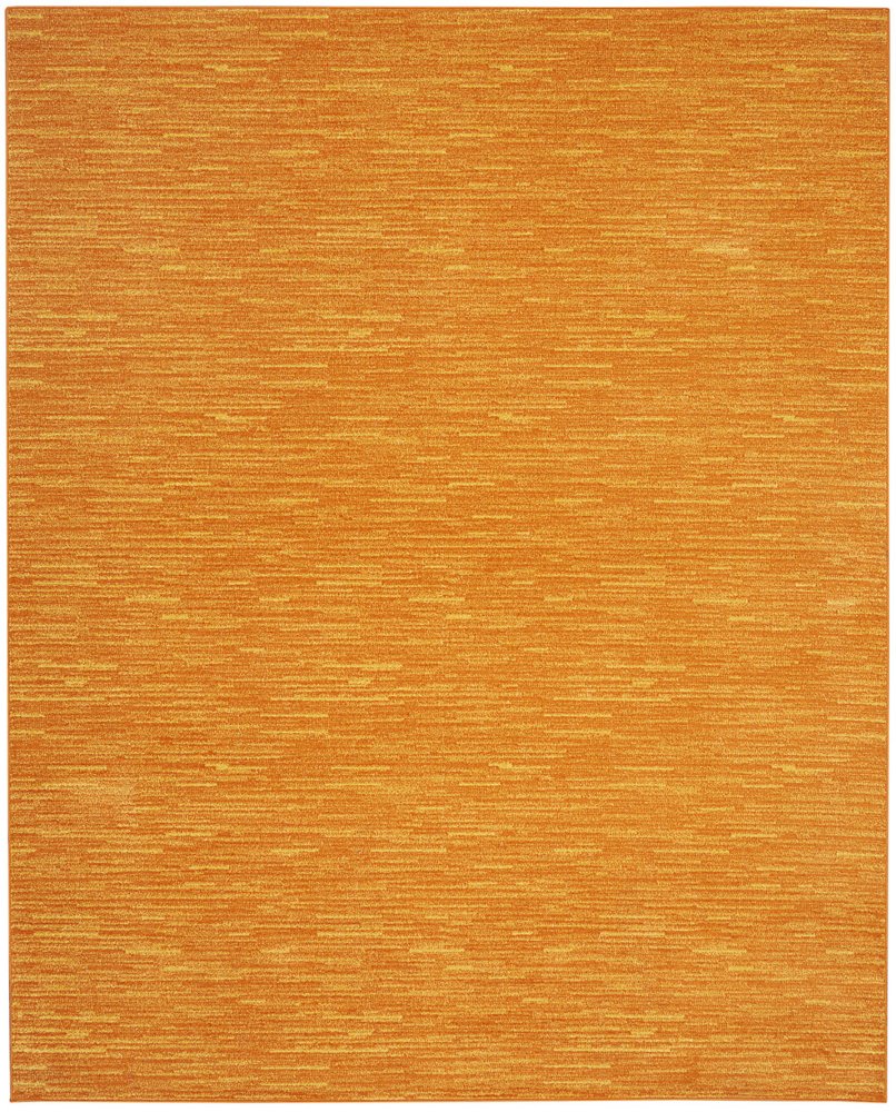 7' X 10' Orange Indoor Outdoor Area Rug
