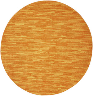 8' X 8' Orange Round Indoor Outdoor Area Rug